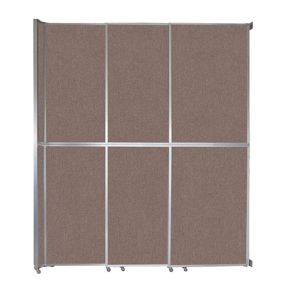 Operable Wall Sliding Room Divider 9'9" x 12'3" Latte Fabric